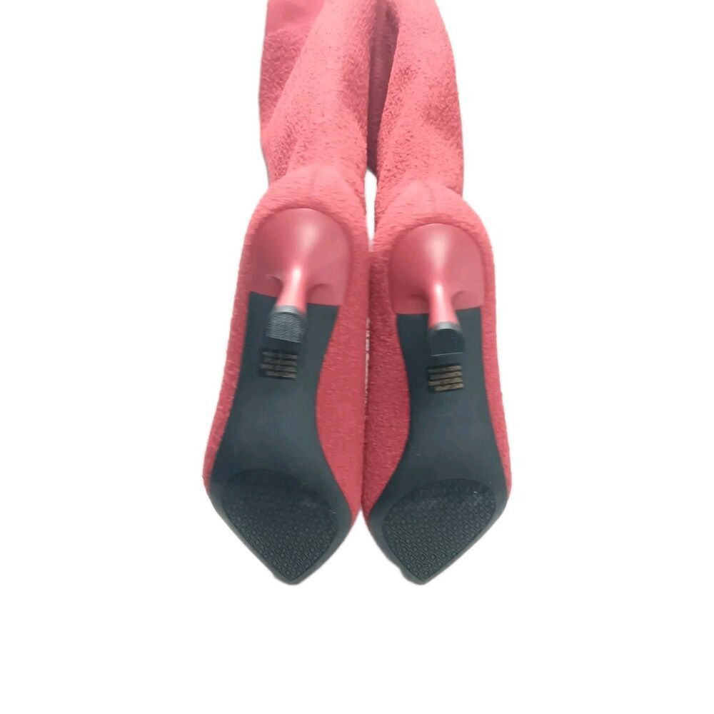 VIVAIA Abby Boots Size 7 Pointed-Toe Knee-High Heel Stretch Knit Red MSRP $269 - Picture 8 of 10
